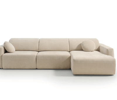 Calma, sofa chaiselongue con asientos deslizantes de carro